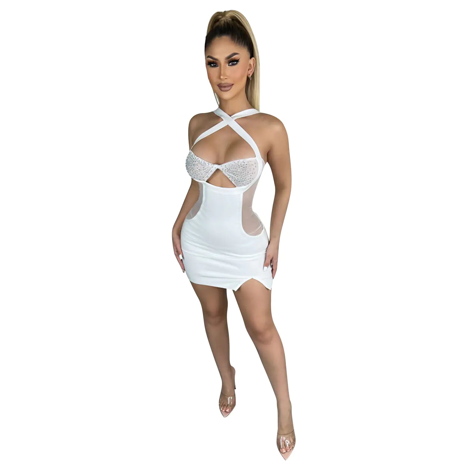 Sling Hot Drill Nightclub Dress for Women